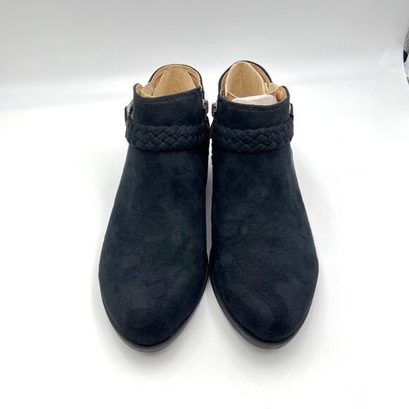 7.5‎ WIDE WIDTH Lifestride Adriana Black Microsuede Ankle Boots Booties Shoes - Picture 2 of 14